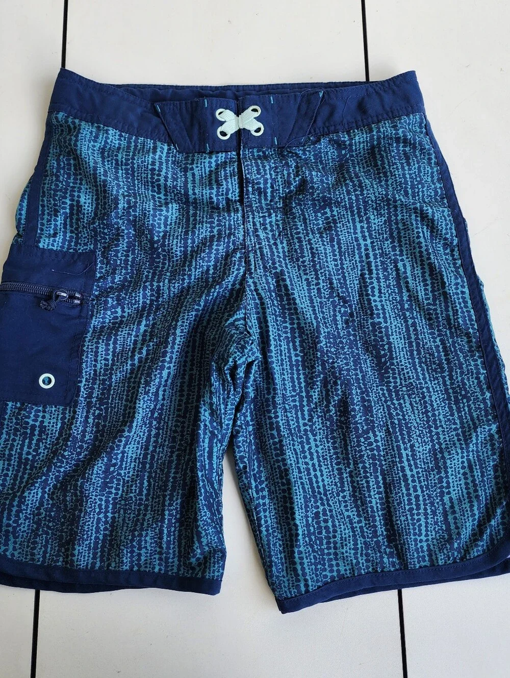 Lot Of 2 Art Class Boys Teal Blue Orange Swim Trunks UPF 50+ Adjustable Waist 14